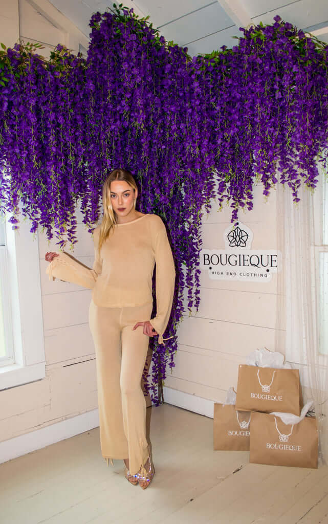 Alexa Knit Two-Piece Set - Beige