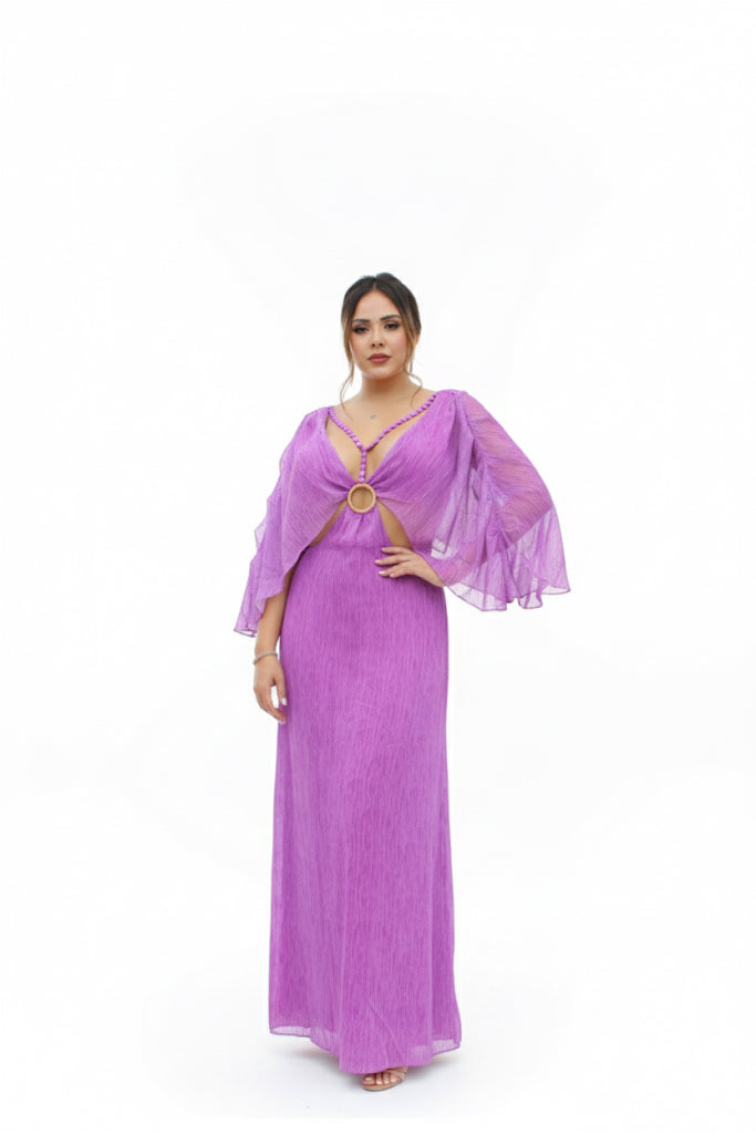 Dinorah Maxi Dress Ring Detail Violet