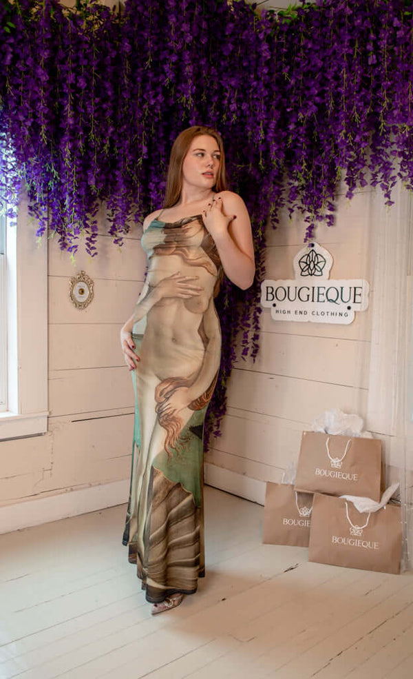 Mara Venus Renaissance Art Maxi Dress - Renaissance