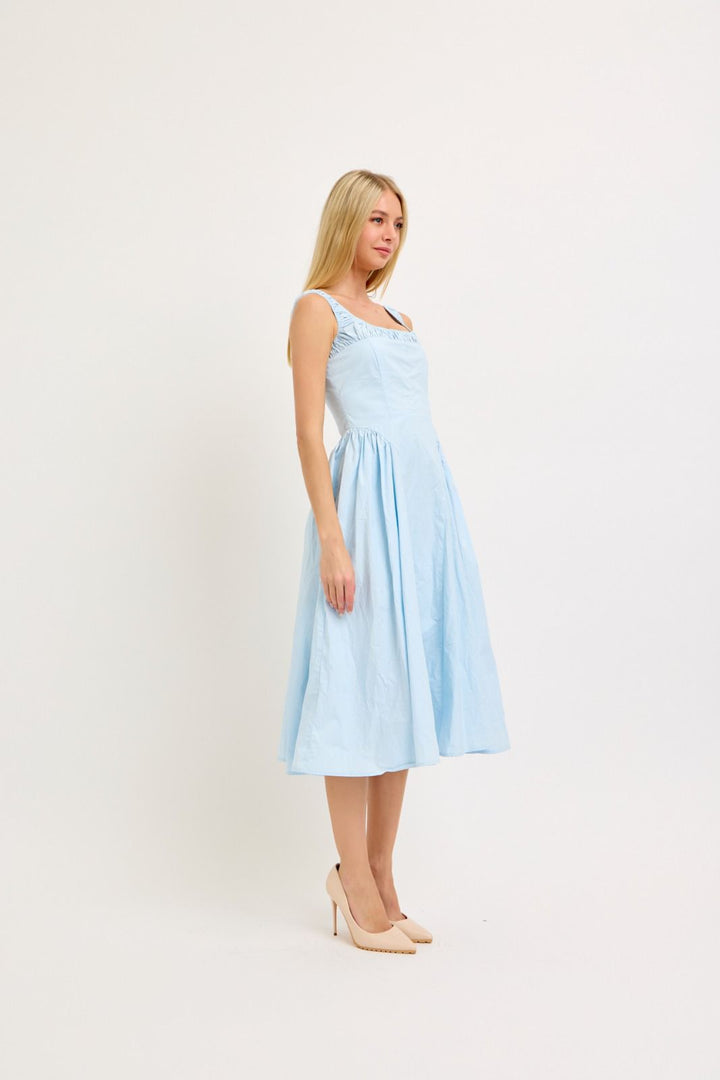 Powder Blue Midi Dress