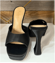 Rebeca Open-Toe Elegant Slide Sandals-Black