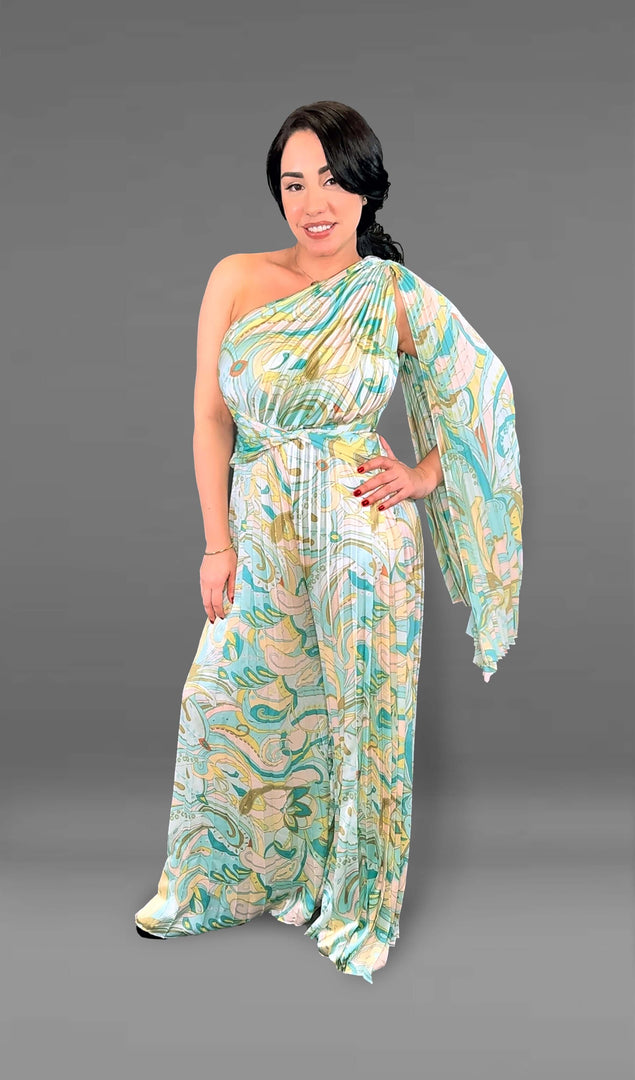 Selena One-Shoulder Flowy Maxi Dress - Boho Chic