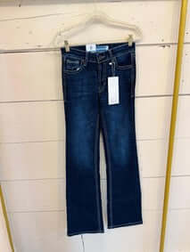 Violeta Classic Straight-Leg Denim Pants – Blue