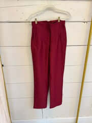 Ágata Straight-Leg Lace Pants – Red
