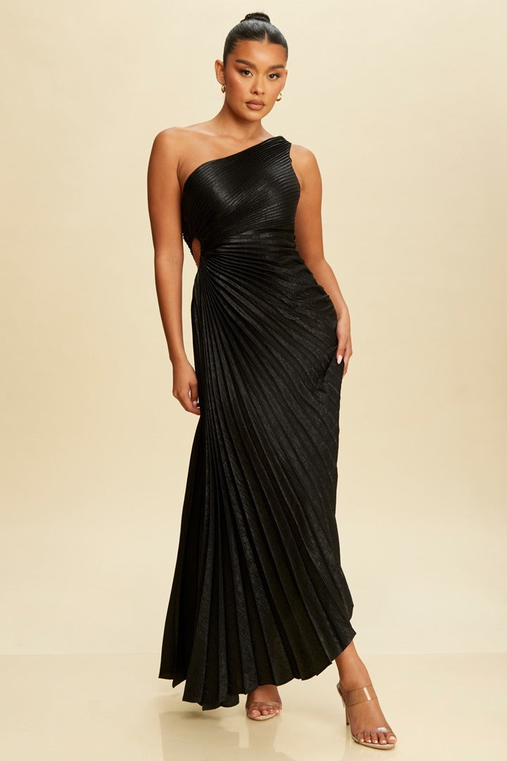 Fernanda Dress One- Shoulder Black