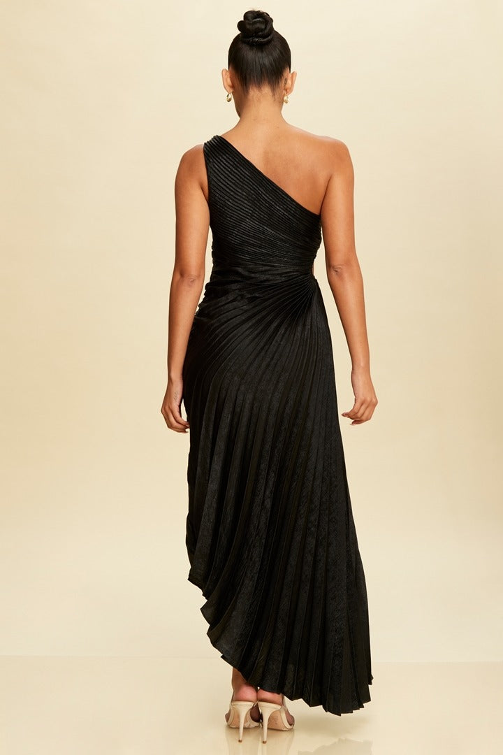 Fernanda Dress One- Shoulder Black